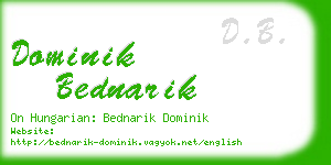 dominik bednarik business card